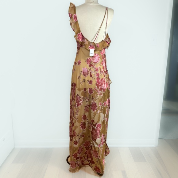 NWT Free People Bed of Roses Slip Gold Wood Combo size Medium - Picture 3 of 14